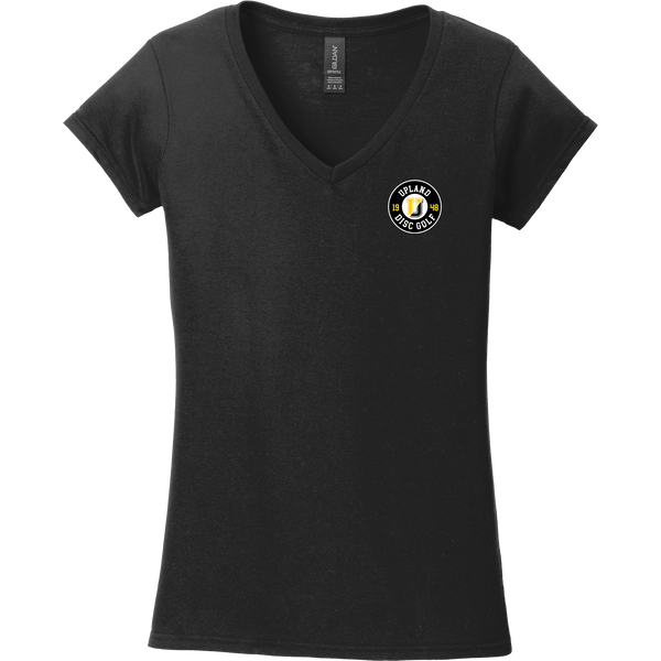 Upland Disc Golf Softstyle Ladies Fit V-Neck T-Shirt