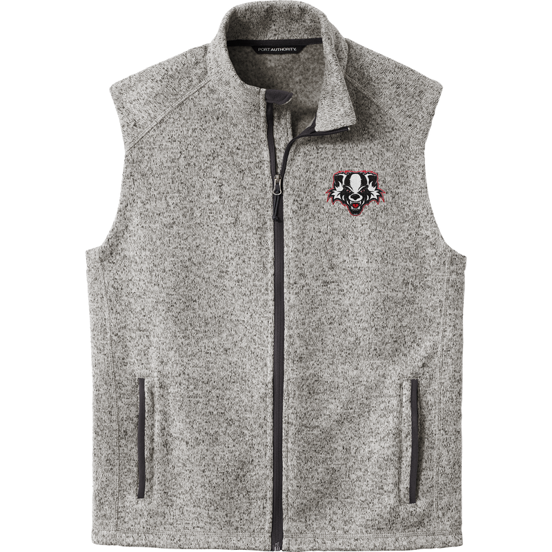 Scary Badgers Sweater Fleece Vest