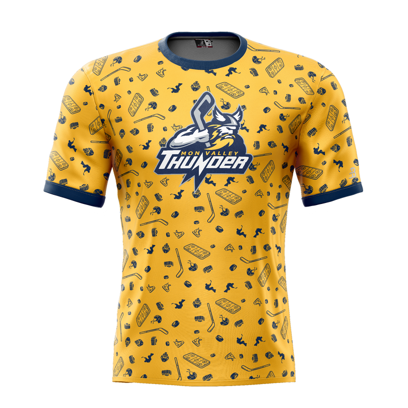 Mon Valley Thunder Youth Sublimated Pattern Tee